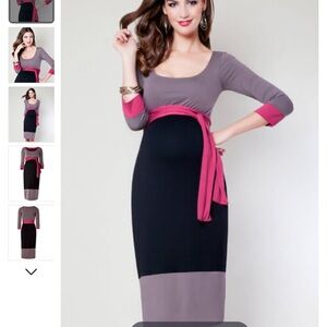 Tiffany Rose Elegant Colorblock Maternity Dress ❤️